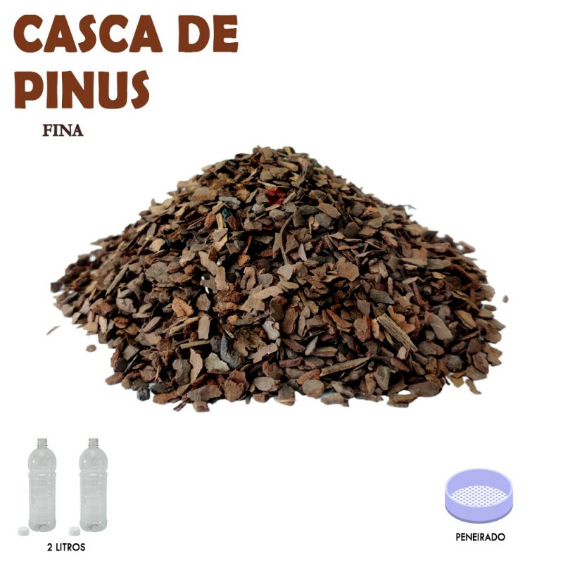 Casca de Pinus Fina 2 litros