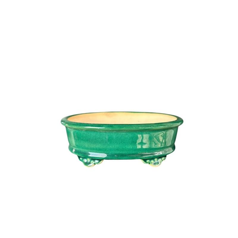 VASO OVAL CHINES 21x16x6,5 - XY59 - VERDE