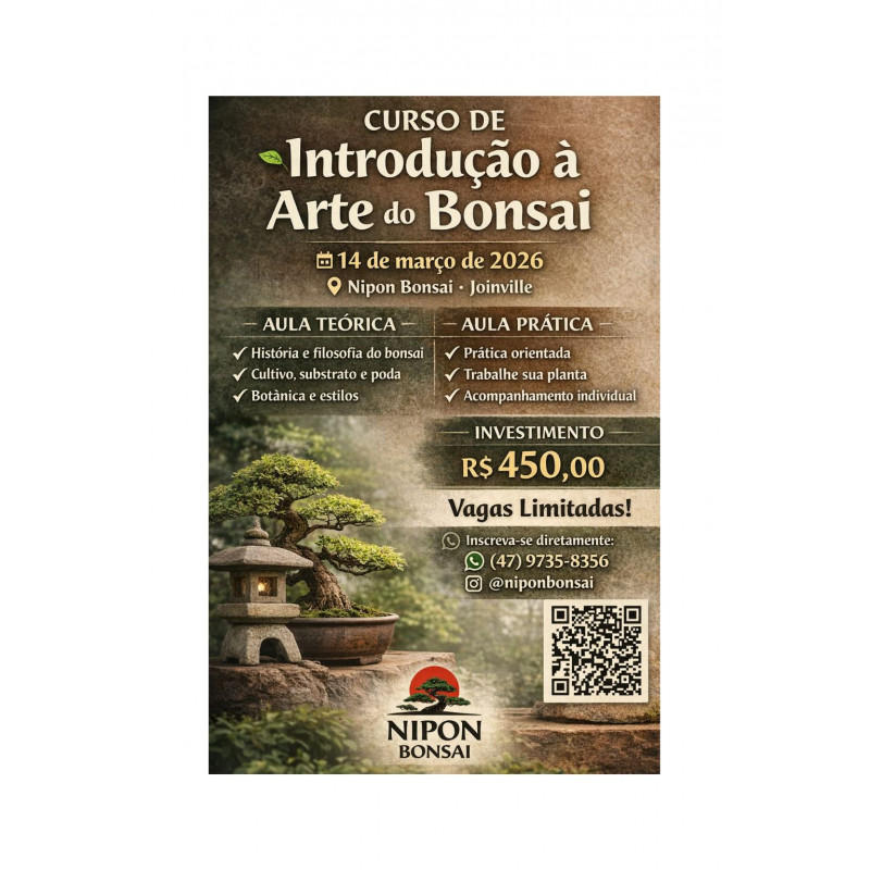 Curso de Introdução a Arte do Bonsai dia 14/03/2026 Curso de Introdução a Arte do Bonsai dia 14/03/2026