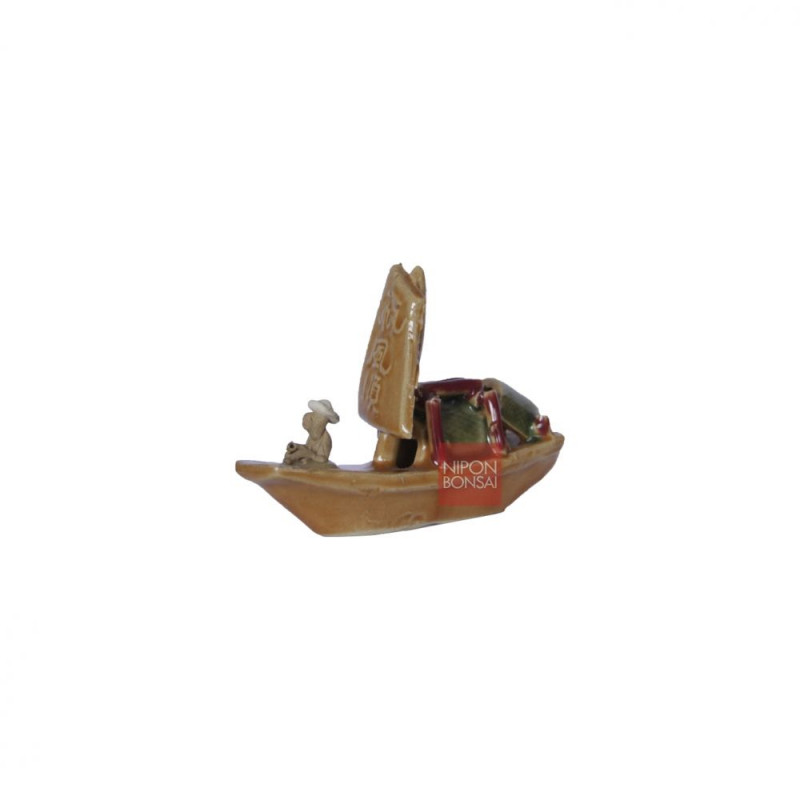 Barco Chinês em Ceramica 8cm