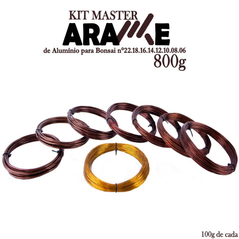 Kit Arame de Aluminio para Bonsai 800g