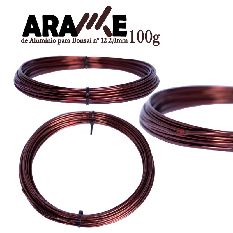 Arame de Aluminio para Bonsai nº 12 2mm - 100g