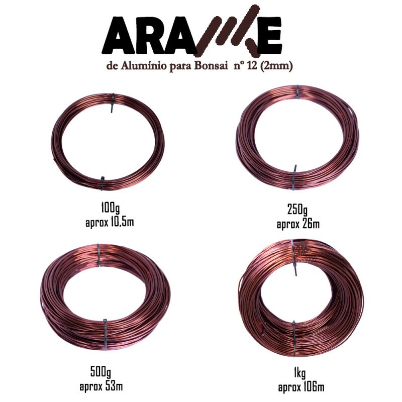 Arame de Aluminio para Bonsai nº 12 2mm 