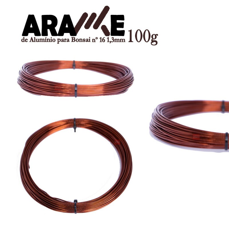 Arame de Aluminio para Bonsai nº 16 1,3mm - 100g