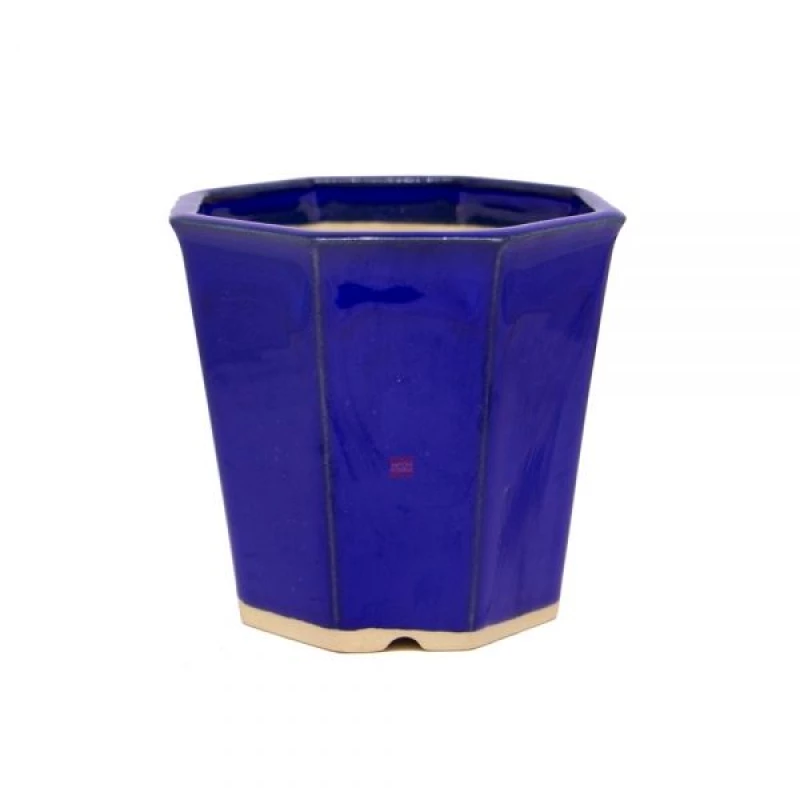 Vaso Bonsai Mizuno 10,5 x 10,5 x 9,5 cm Azul (oitavado)